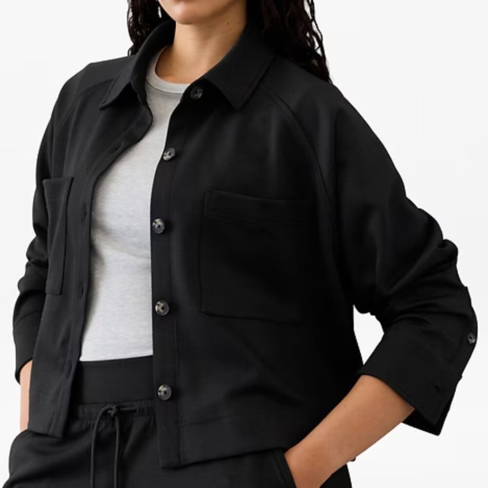 Never Worn Athleta Allure Shirt Jacket in Black